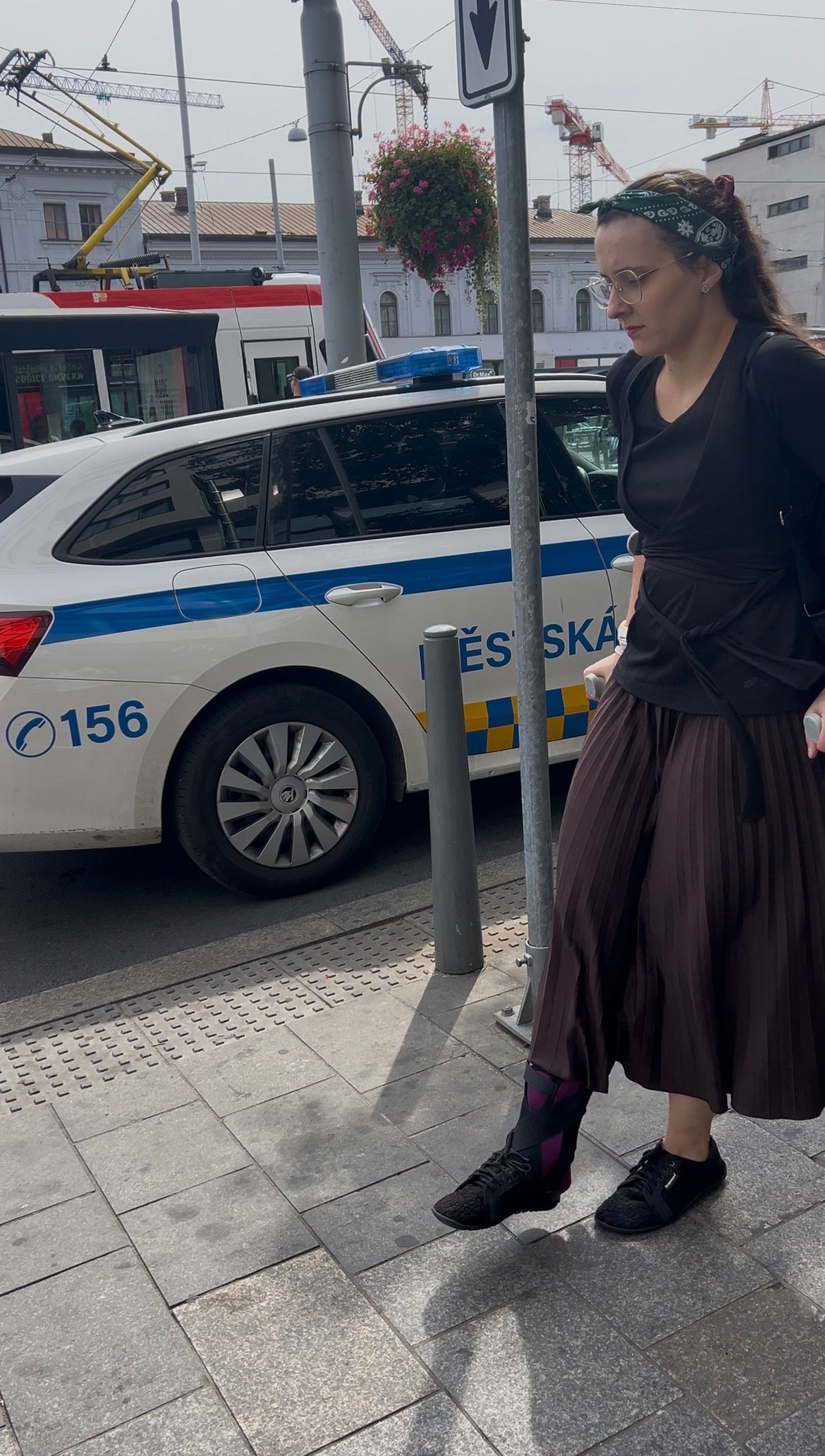 Woman braced ankle video
