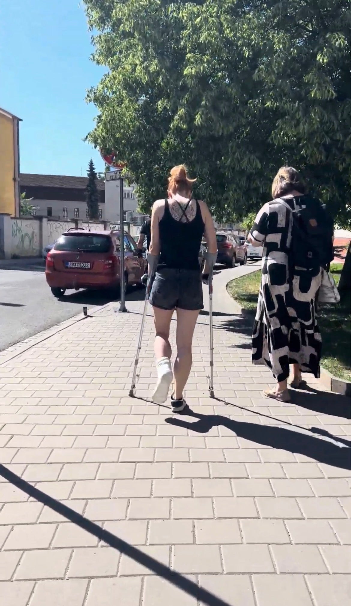 Redhead girl crutching slc video